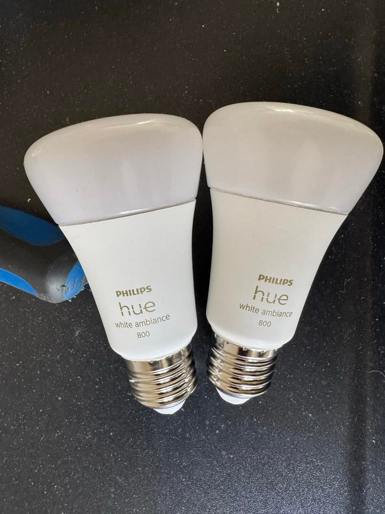 Set van twee Philips Hue White Ambiance E27 lampen, Ophalen of Verzenden, Gebruikt