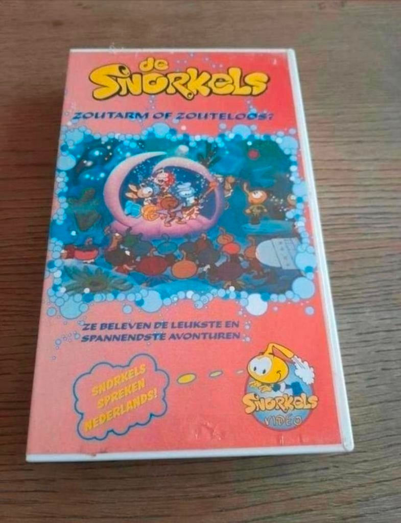 De Snorkels zoutarm of zouteloos videoband., Alle leeftijden, Ophalen of Verzenden, Gebruikt, Tekenfilms en Animatie
