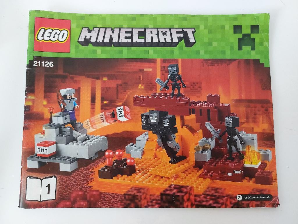 Lego Minecraft 21126 The Wither compleet met doos, Minecraft, Lego, Ophalen of Verzenden, Zo goed als nieuw