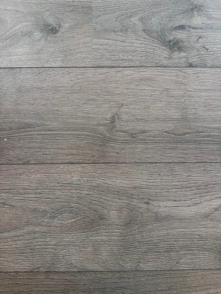 TEAB - Mooi kliklaminaat, lichtgrijs, Ophalen, Kunststof, Gebruikt, 50 tot 150 cm