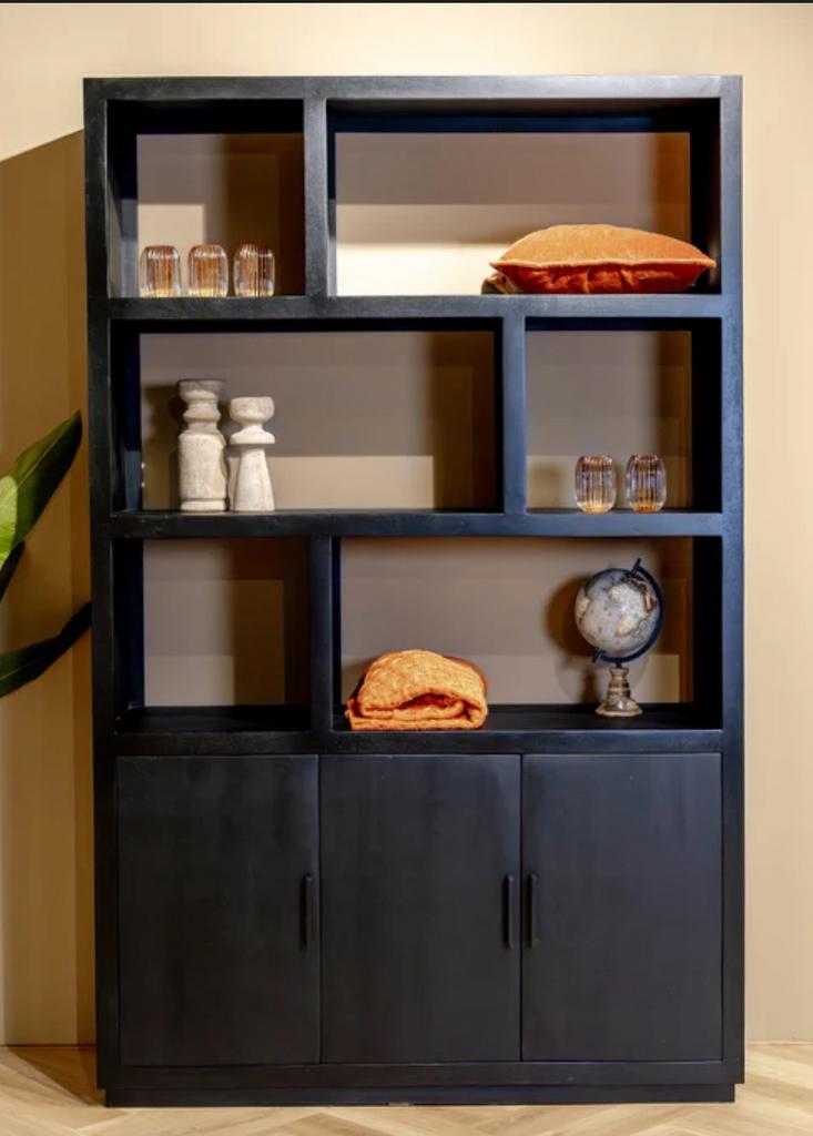 Mangohouten wandkast - Showroommodel NU €649, Ophalen, 200 cm of meer, Nieuw, Minder dan 150 cm