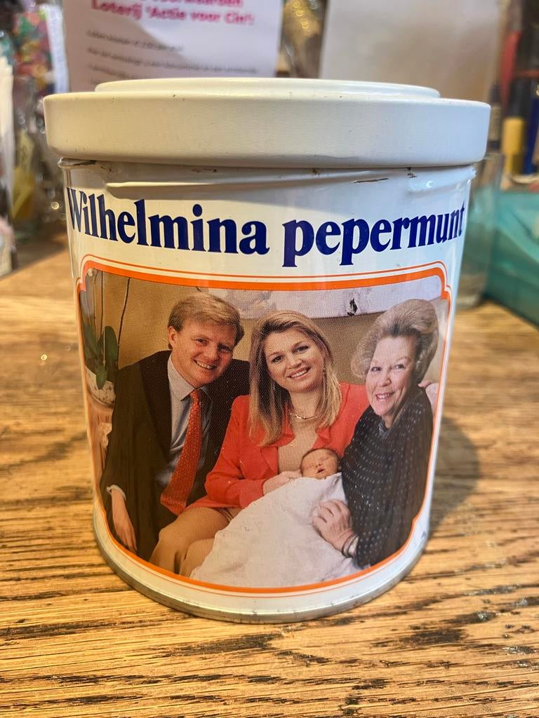 Wilhelmina pepermunt blik Fortuin Dokkum, Ophalen of Verzenden, Gebruikt, Overige, Overige merken
