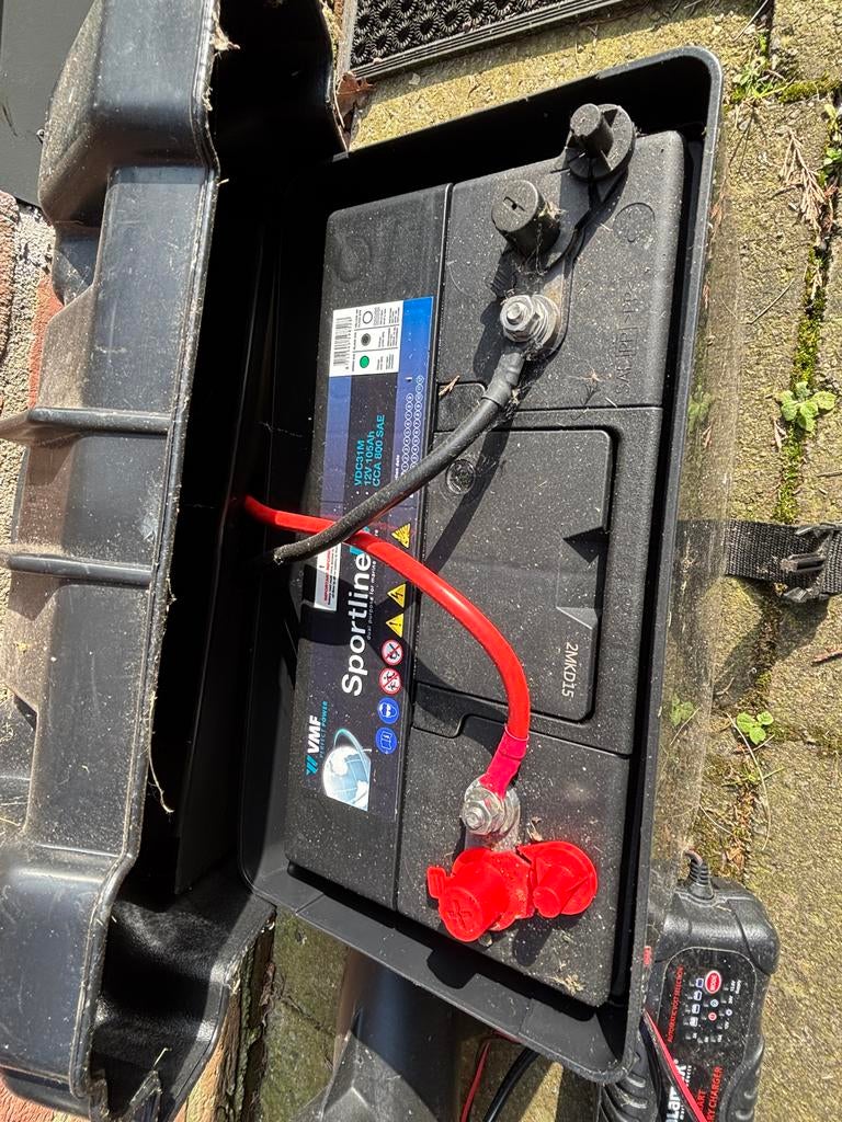 Minn Kota elektromotor, accu en acculader set, Ophalen of Verzenden, Gebruikt, Motor en Techniek