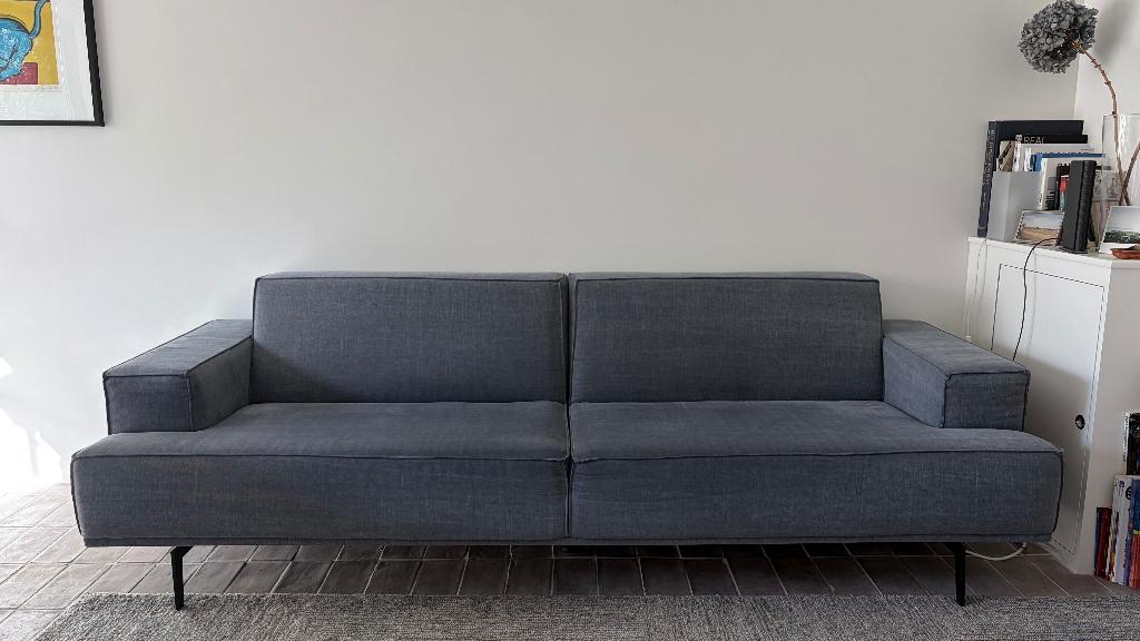 Design bank Enzo Luca Naso, Ophalen, Driepersoons, 75 tot 100 cm, Zo goed als nieuw