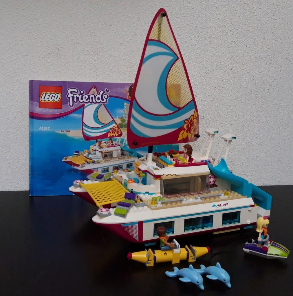 Lego Friends 41317 Sunshine Catamaran, Ophalen of Verzenden, Zo goed als nieuw, Complete set, Lego