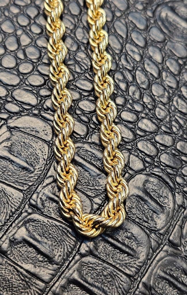 Ropchain massief 14karaat gouden ketting 37.5 gram, Ophalen of Verzenden, Zo goed als nieuw, Goud, Goud