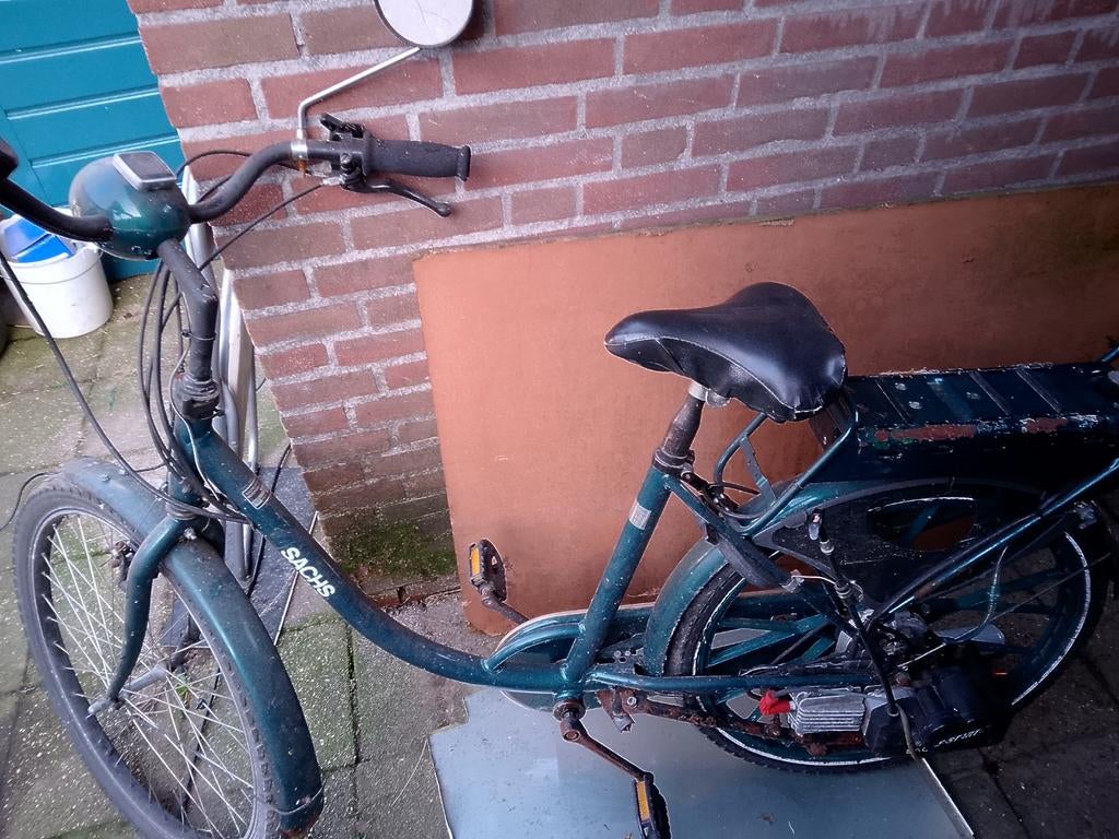 Sachs snorfiets - Groen/ zonder kenteken, Fietsen en Brommers, Brommers | Overige merken, Ophalen, Gebruikt, 29 cc, 0 versnellingen