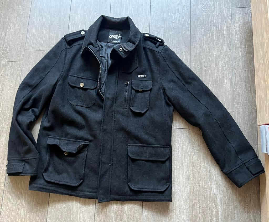 ZGAN! O’Neill Heren mantel / peacoat jas, zwart, XL, €39,99!, Kleding | Heren, Jassen | Winter, Ophalen of Verzenden, Zo goed als nieuw
