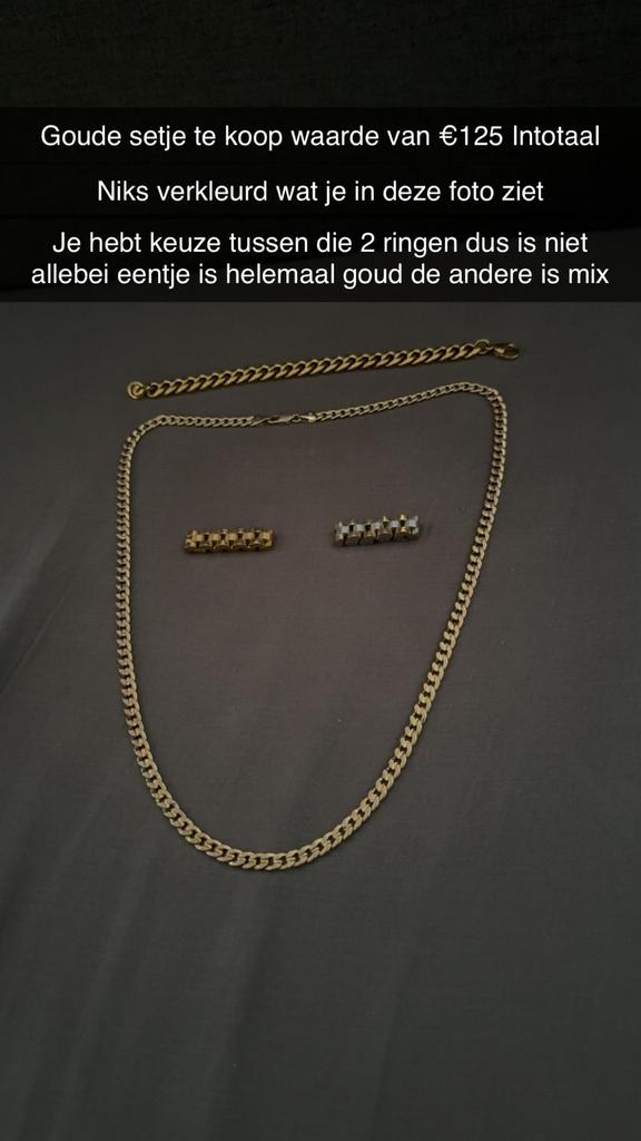 Goude sieraad set, Sieraden, Tassen en Uiterlijk, Ophalen of Verzenden, Zo goed als nieuw, Goud