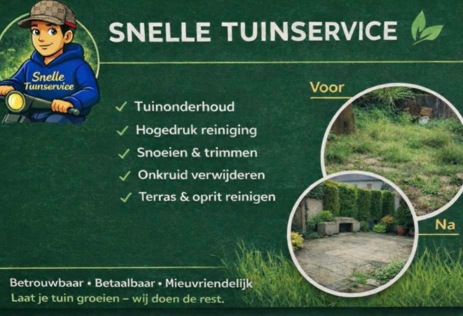 SNELLE TUINSERVICE, Ophalen of Verzenden, Zo goed als nieuw