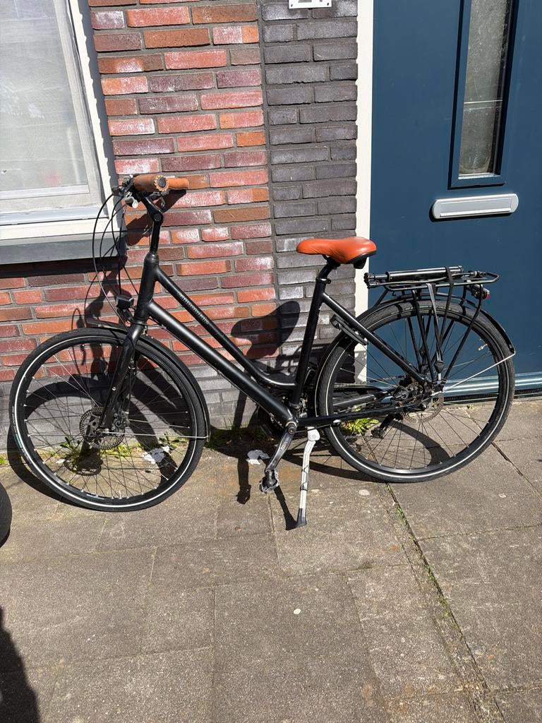 Zwarte cannondale damesfiets, Versnellingen, Ophalen, Overige merken, 53 tot 56 cm