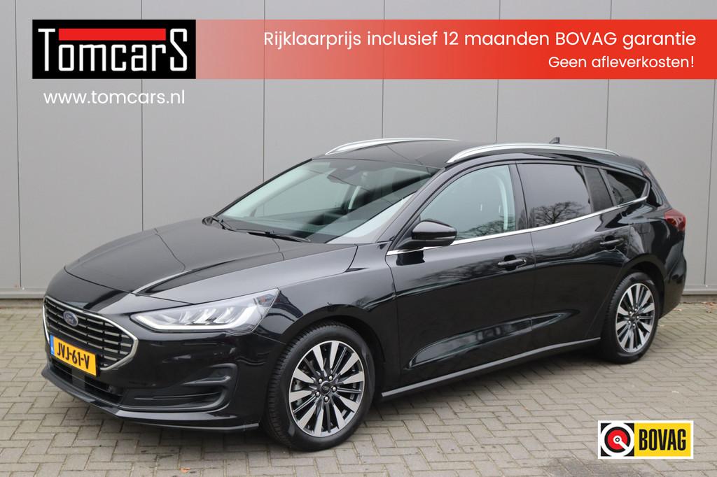 Ford FOCUS Wagon 125PK EcoB. Hybrid Automaat Titanium Naviga, Gebruikt, Euro 6, Zwart, Hybride Elektrisch/Benzine