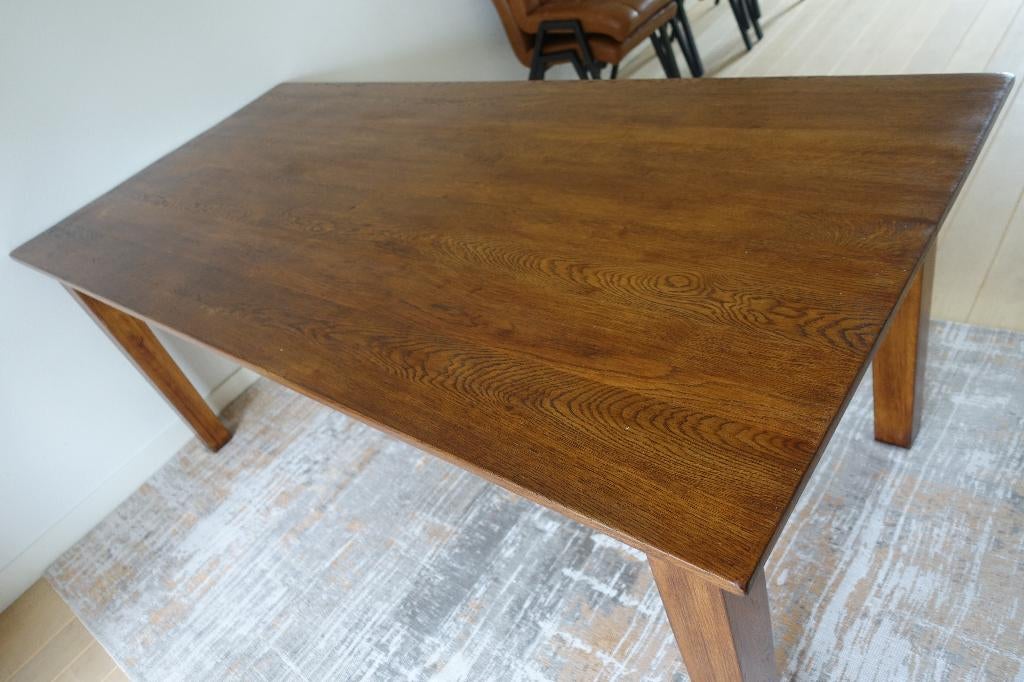 Tafel eiken, Huis en Inrichting, Tafels | Eettafels, Ophalen, Gebruikt, Eikenhout, Strak.