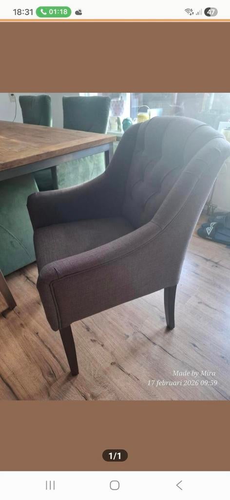 2 grijze Mart Kleppe stoelen, Huis en Inrichting, Ophalen of Verzenden