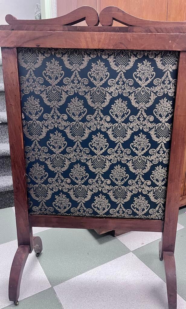 Antiek kamerscherm/haardscherm met wieltjes 100x65 cm, Ophalen