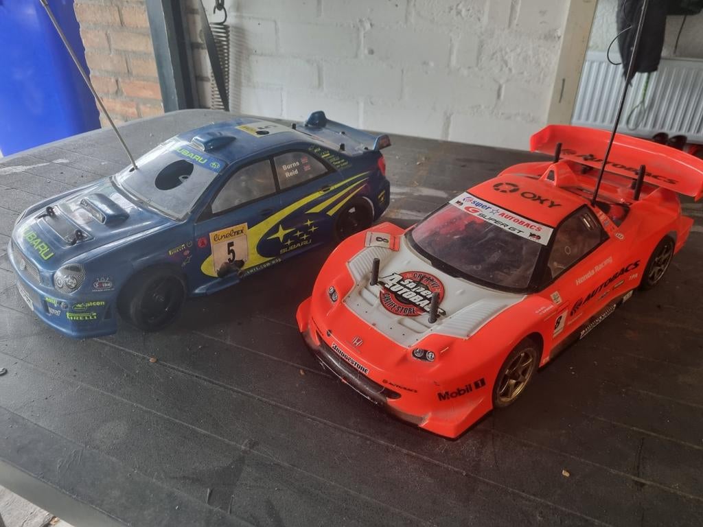 Kyosho Fazer ARTA NSX, Kyosho V-One S.(Nitro). + onderdelen., Gebruikt, Ophalen of Verzenden, Schaal 1:10, Auto onroad