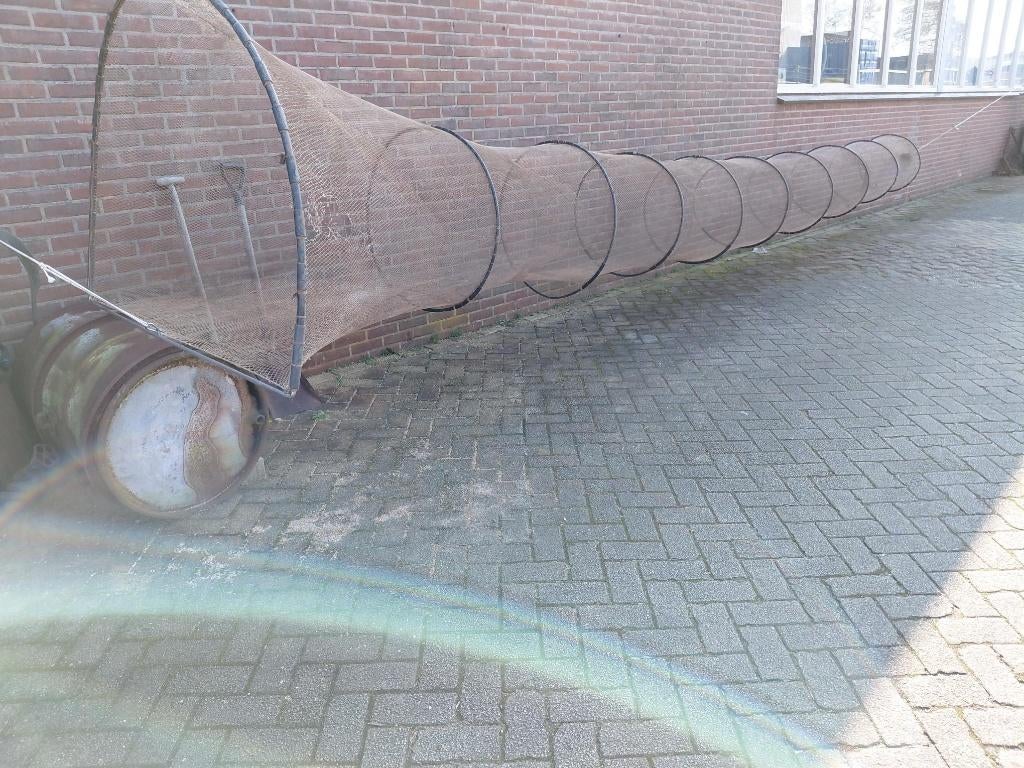 Visnet Visfuik Fuik ter Decoratie voorzien van 9 ringen, Ophalen, Zo goed als nieuw