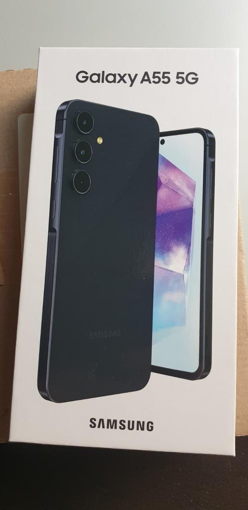Nieuwe Samsung Galaxy A55 5G eSim 128GB Awesome Navy, Blauw, Nieuw, Ophalen of Verzenden, 128 GB