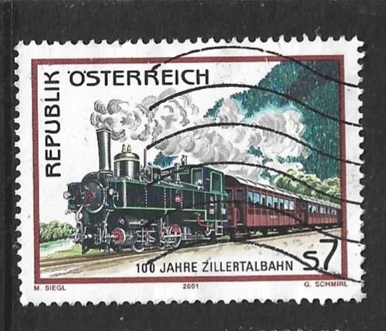 O 36 - 2001 - Oostenrijk/ 100j Zillertal Railway, Ophalen of Verzenden, Overige landen, Gestempeld
