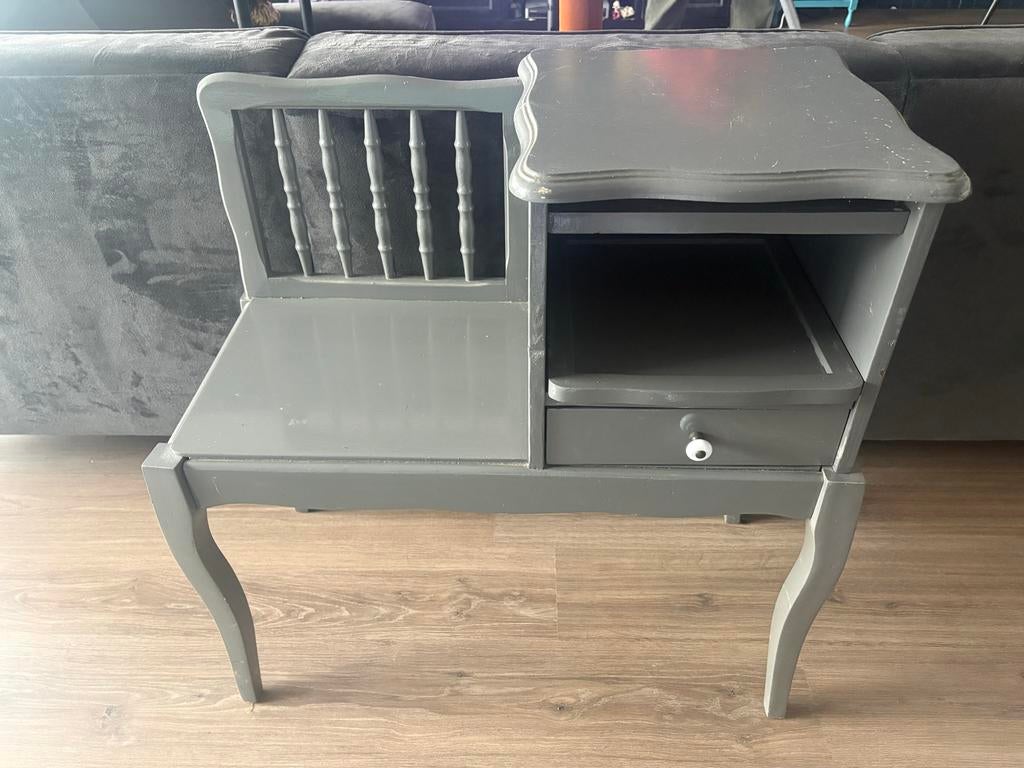 Vintage Telefoonkastje - Grijs, Ophalen