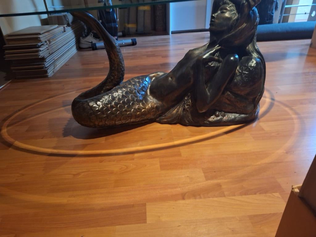 Ovale glazen salontafel - 120x70x50 cm, Huis en Inrichting, Tafels | Eettafels, Ophalen, Gebruikt, 100 tot 150 cm, 50 tot 100 cm