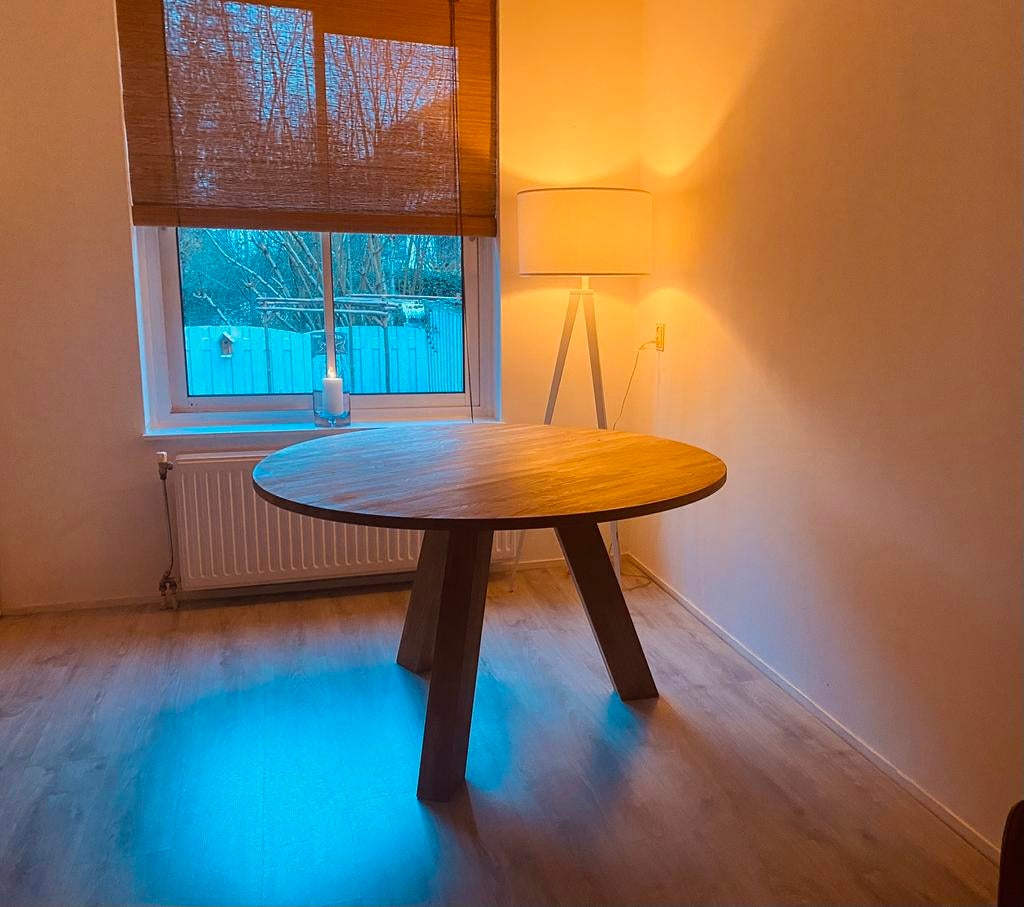 Mooie eiken naturel eetkamertafel, Huis en Inrichting, Ophalen, 100 tot 150 cm, 50 tot 100 cm, Zo goed als nieuw