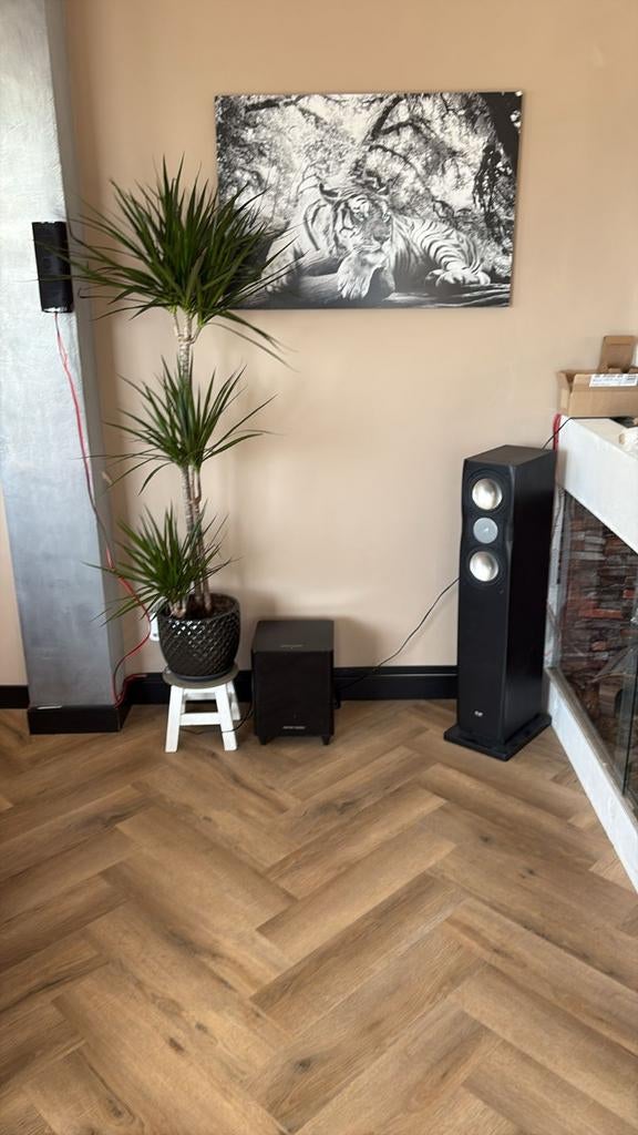 2x Elac fs 127 met infinity 500 subwoofer, Ophalen of Verzenden, 120 watt of meer, Front, Rear of Stereo speakers, Overige merken
