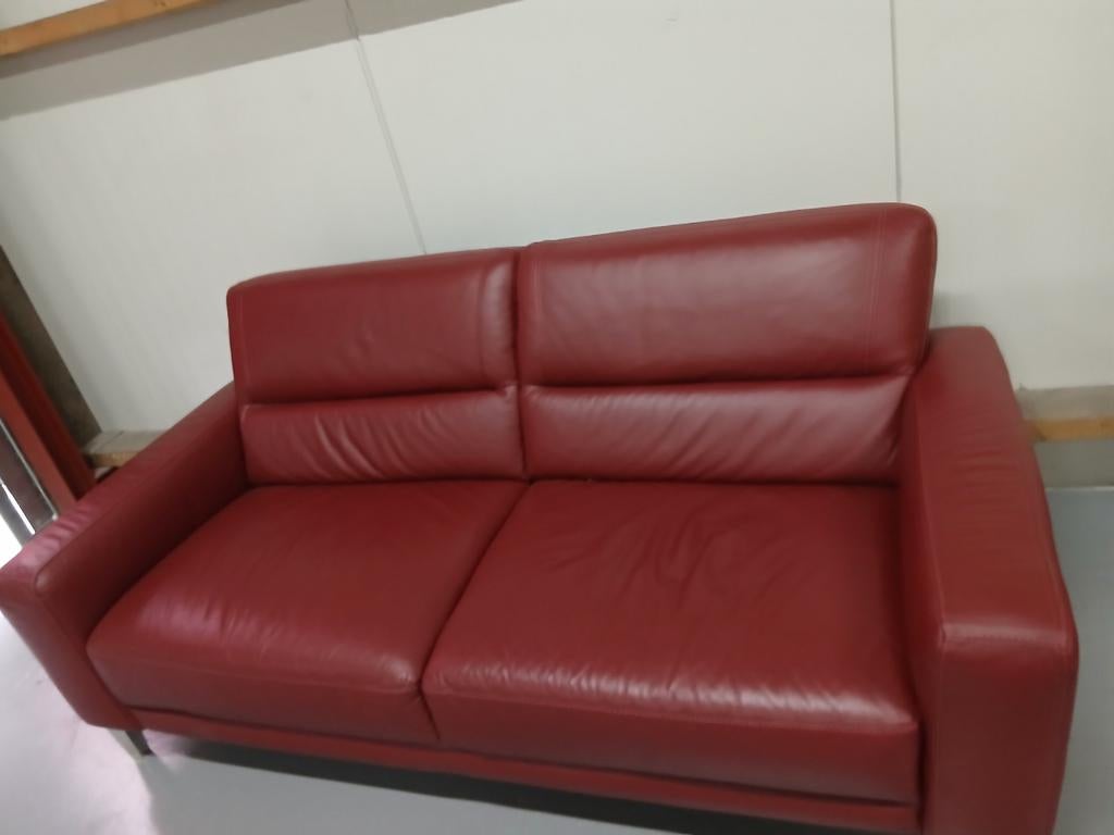 Tekoop   partij banken  1 rode 3 zits  2 en 3 zits hoekbank, Ophalen, Zo goed als nieuw, 75 tot 100 cm
