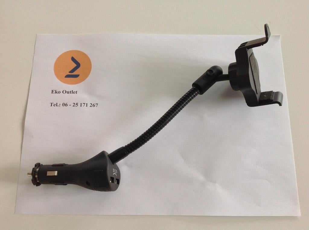 Smartphonehouder sigarettenstekker auto met 2 USB poorten, Ophalen of Verzenden, Nieuw