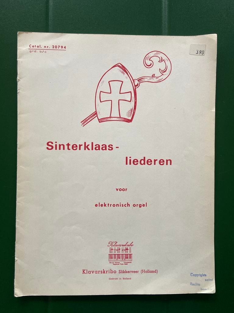 15 Sinterklaasliederen Klavarskribo voor elektronisch orgel., Muziek en Instrumenten, Orgel, Gebruikt, Overige genres, Ophalen of Verzenden