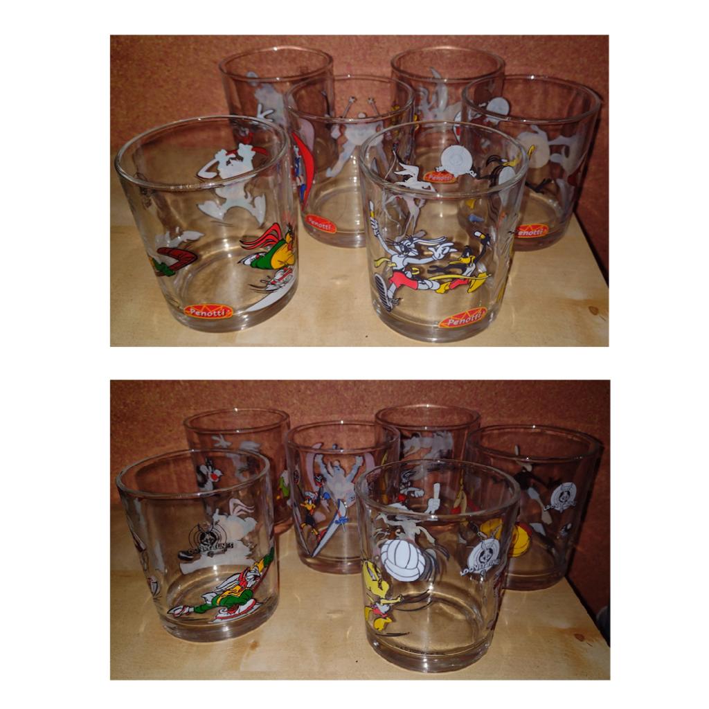 Looney Tunes Penotti glazen set van 6 stuks, Verzamelen, Stripfiguren, Ophalen, Looney Tunes, Gebruikt, Gebruiksvoorwerp
