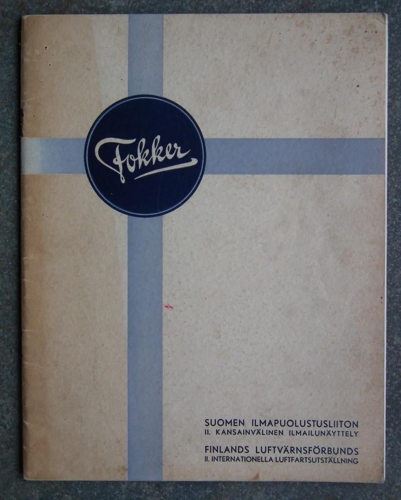 FOKKER BROCHURE G1 D21 T5 C10 mobilisatie LVA MLD, Verzamelen, Luchtvaart en Vliegtuigspotten, Zo goed als nieuw, Boek of Tijdschrift