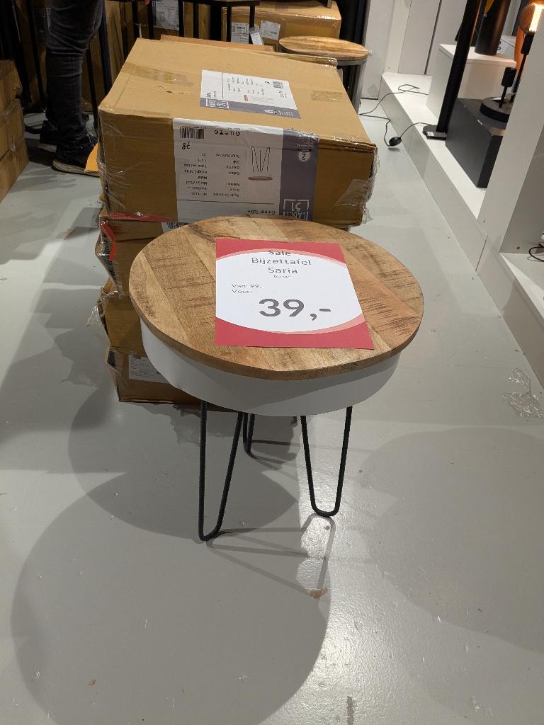 WEER NIEUWE PARTIJ BIJZETTAFELS VOOR SPOTPRIJS, Huis en Inrichting, Tafels | Bijzettafels, Nieuw, Rond, 45 tot 60 cm, Minder dan 55 cm