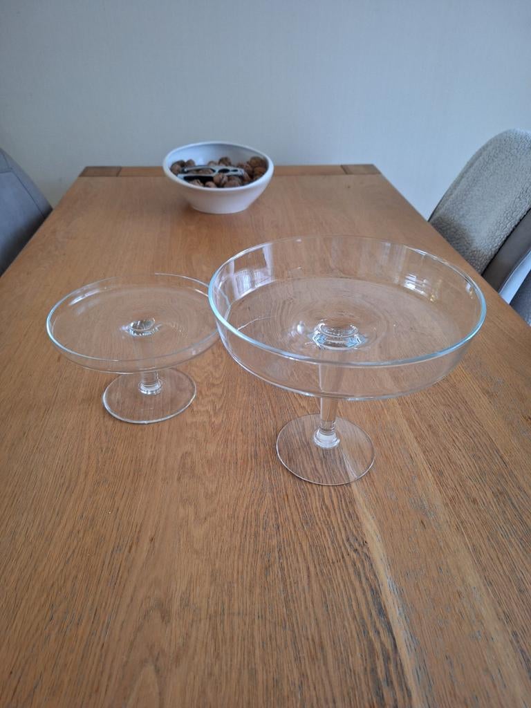2 Kristallen plateaus uit Polen, nu voor 35 euro., Antiek en Kunst, Ophalen