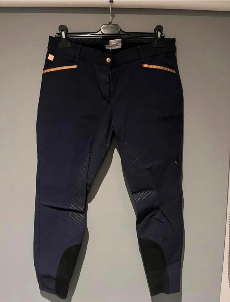 Quur rijbroek maat 44 donkerblauw, Dressuur, Zo goed als nieuw, Dames, Onderkleding