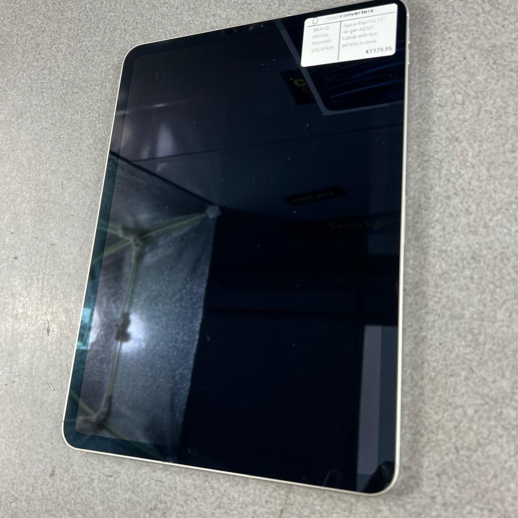 Apple Ipad Pro 11" | 4e gen A2761| Wifi+Sim | 128GB | 387605, Gebruikt, Apple iPad, 11 inch, Ophalen of Verzenden