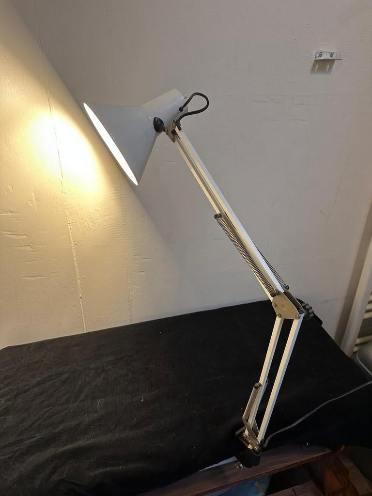 Vintage klemlamp wit jaren 60/70, Ophalen, Zo goed als nieuw, Nvt, Minder dan 50 cm