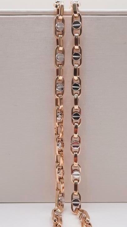 gouden heren ketting 14kt fantasie, Sieraden, Tassen en Uiterlijk, Kettingen, Www.bredajuwelier.nl, Nieuw, Ophalen of Verzenden