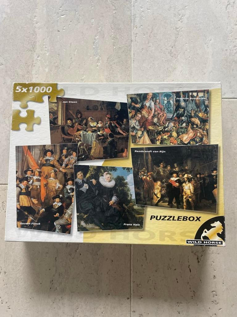 Wild Horse Puzzel - 5x1000 stukjes Oude Meesters, Ophalen, 500 t/m 1500 stukjes, Gebruikt, Legpuzzel