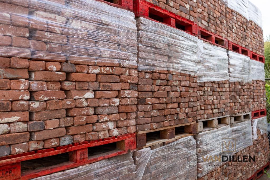 Oude vormbak metsel bakstenen rood bruin 250M2 21.5 x 5.5, Doe-het-zelf en Verbouw, Metselstenen, Ophalen of Verzenden, Gebruikt