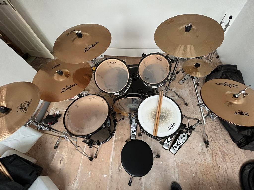 PDP BX drumstel met extra bekkens, Muziek en Instrumenten, Ophalen, Gebruikt, Overige merken
