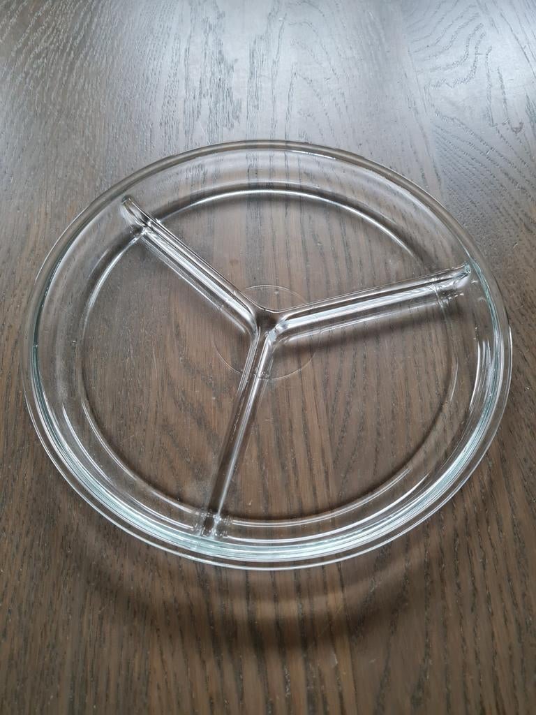 Glazen schaal 3 vakjes, Ophalen, Glas, Overige stijlen, Schaal of Schalen
