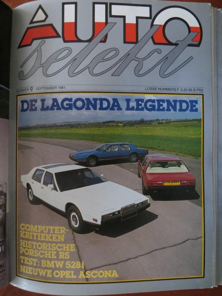 Autoselekt 9 1981 Aston Martin Lagona, test BMW 528i, Ophalen of Verzenden, Nieuw, BMW