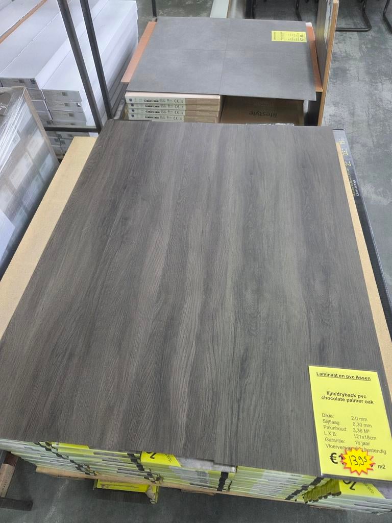 lijm pvc chocolate palmer oak 0059550, Ophalen, Nieuw, 75 m² of meer, Laminaat