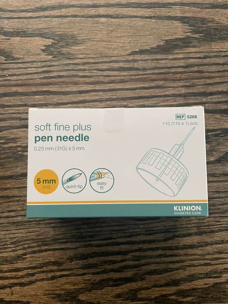 12X SOFT LINE PLUS PEN NEEDLE 0.25 31G x 5mm, Diversen, Verpleegmiddelen, Ophalen of Verzenden, Nieuw