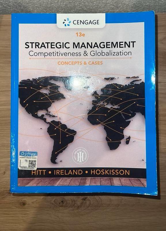 Strategic Management 13e editie Zo goed als nieuw, Ophalen of Verzenden, Zo goed als nieuw, Management