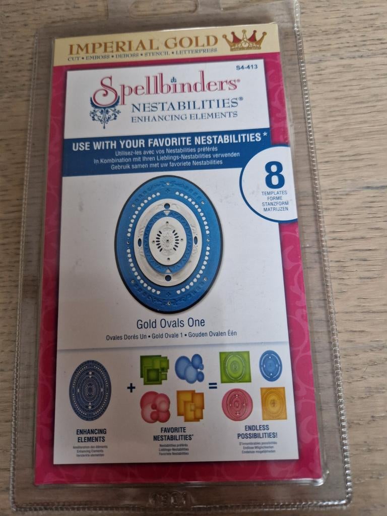 Spellbinders Nestabilities S4-413 - Gouden Ovalen, Hobby en Vrije tijd, Ophalen of Verzenden, Nieuw, Overige thema's, Pons of Mal