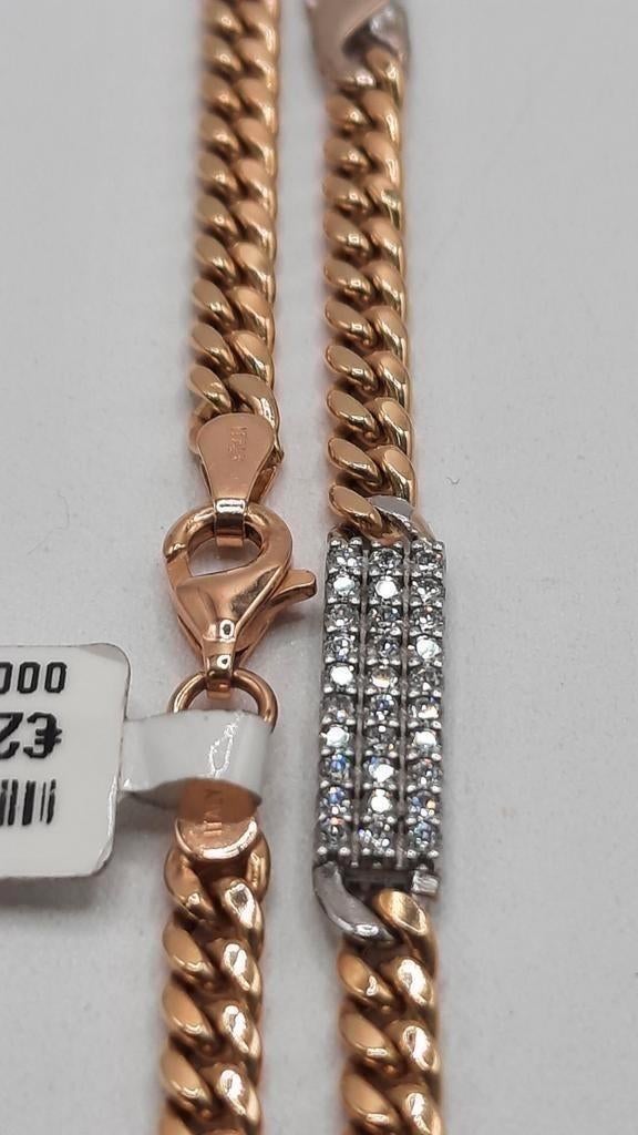 Gouden platte ketting 14kt, Www.bredajuwelier.nl, Nieuw, Ophalen of Verzenden, Www.bredajuwelier.nl