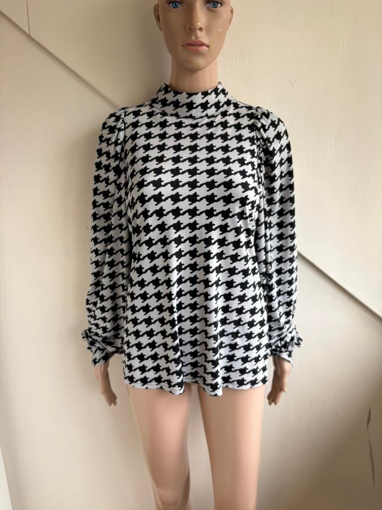 Studio Anneloes travelstof top blouse maat S grijs zwart, Ophalen of Verzenden, Zo goed als nieuw, Zwart