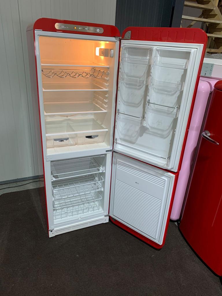 Retro Smeg Koelkast met Vriesvak, Witgoed en Apparatuur, Koelkasten en IJskasten, Gebruikt, 200 liter of meer, 60 cm of meer, Met aparte vriezer
